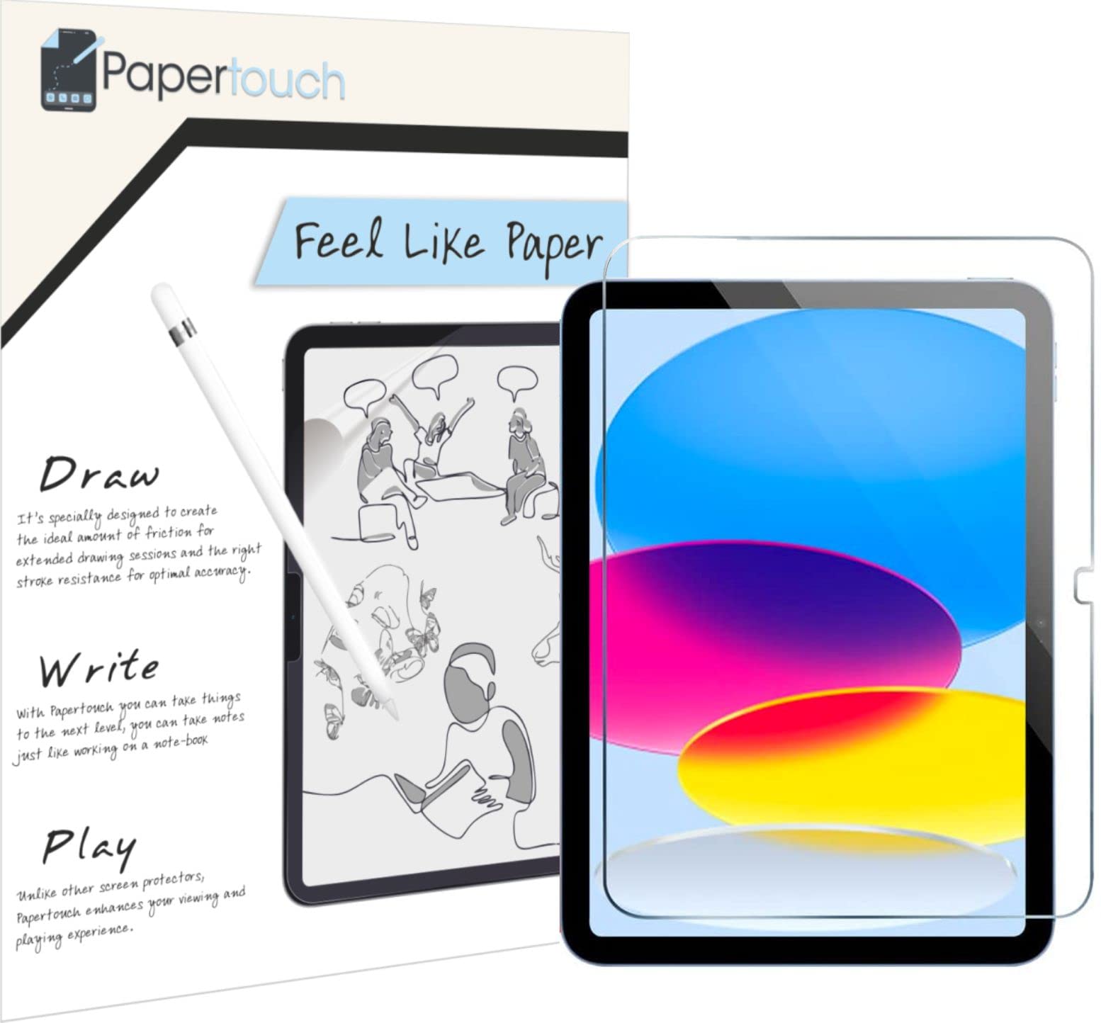 Papertouch Screen Protector For iPad 10.9 10th Gen(A2696/A2757/A2777),- Matte Screen Guard for Drawing, Writing, and Note-taking like on Paper (Not A Tempered Glass) (Pack of 1) (B0BN27RD54) Amazon Price History, Amazon Price Tracker