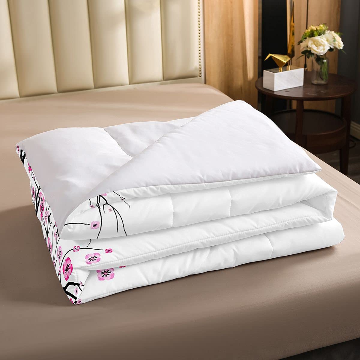 Better Home Style - Set di biancheria da letto con motivo floreale, multicolore, motivo patchwork, lussureggiante, con fiori morbidi, con stampa floreale Full / Queen