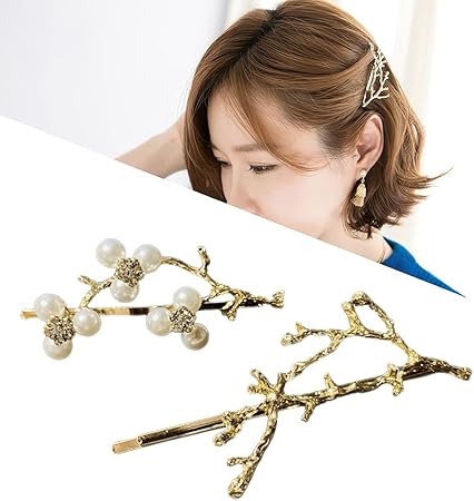 Amazon 可愛い パール ヘアピン ヘアアクセサリー 前髪クリップ 髪留め 髪飾り 大人 おしゃれ ゴールド シルバー 韓国 2個セット ギフトボックス付き 結婚式 オフィス デート 女子会 Alpha Muse ゴールド Alpha Muse ヘアピン 通販