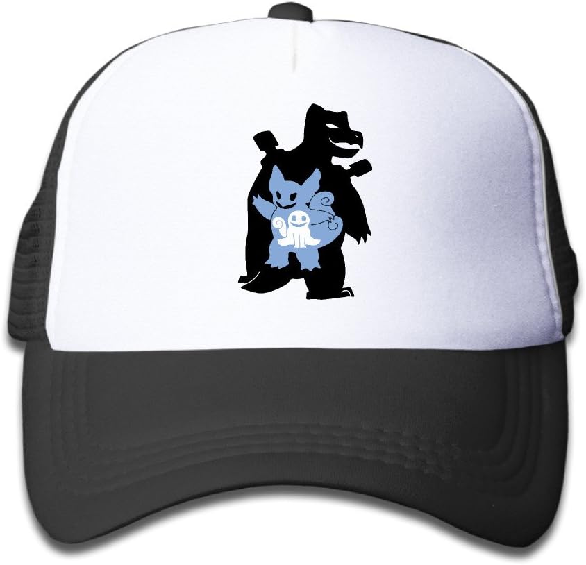 Adjustable Caps Kids Pokemon Squirtle Wartortle Blastoise Skyline Trucker Baseball Mesh Hats