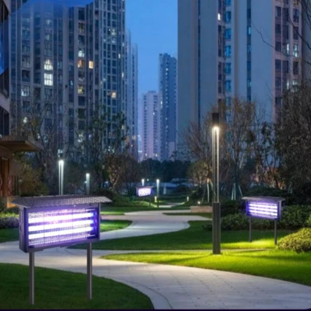 Lampada a energia solare anti-insetti – Lampada antizanzare da giardino impermeabile per esterni, illuminazione a LED per cortile per villa e patio, efficace soluzione repellente per insetti