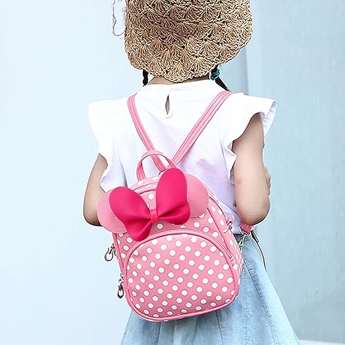 Miniatura 4 de Voikukka Linda mochila pequeña para niñas pequeñas bolsa cruzada de viaje para niños pequeños Rosado Bolso cruzado de cuero