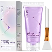 Collagen Night Wrapping Mask - Overnight Peel Off Face Mask for Firming and Pore Tightening, Facials Professional, Hydrating Brightening, Korean Skin Care, 3.5 fl.oz