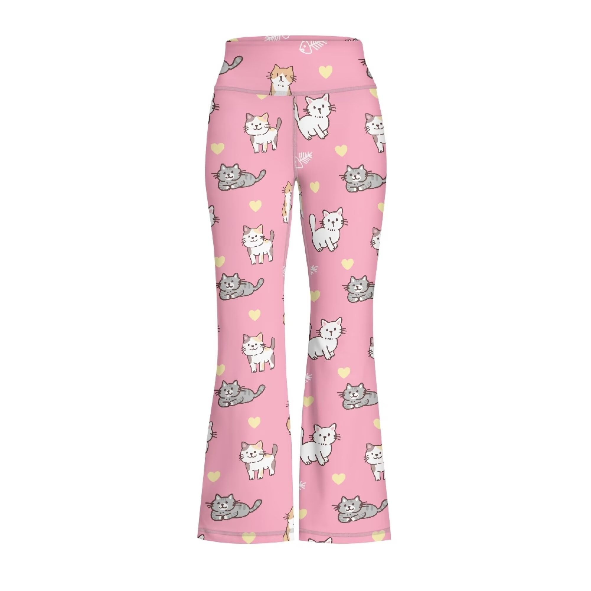 Fowototi Loose Casual High Waist Leggings Girls Cute Soft Comfy Flare Yoga Pants Kids Comfy Stretchy Bell Bottom Trousers