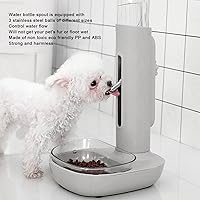 Vista 3 de Firlar Dispensador de agua de pie para mascotas, 23.0 fl oz, alimentador automático desmontable para mascotas, cuenco de pie para gatos y perros