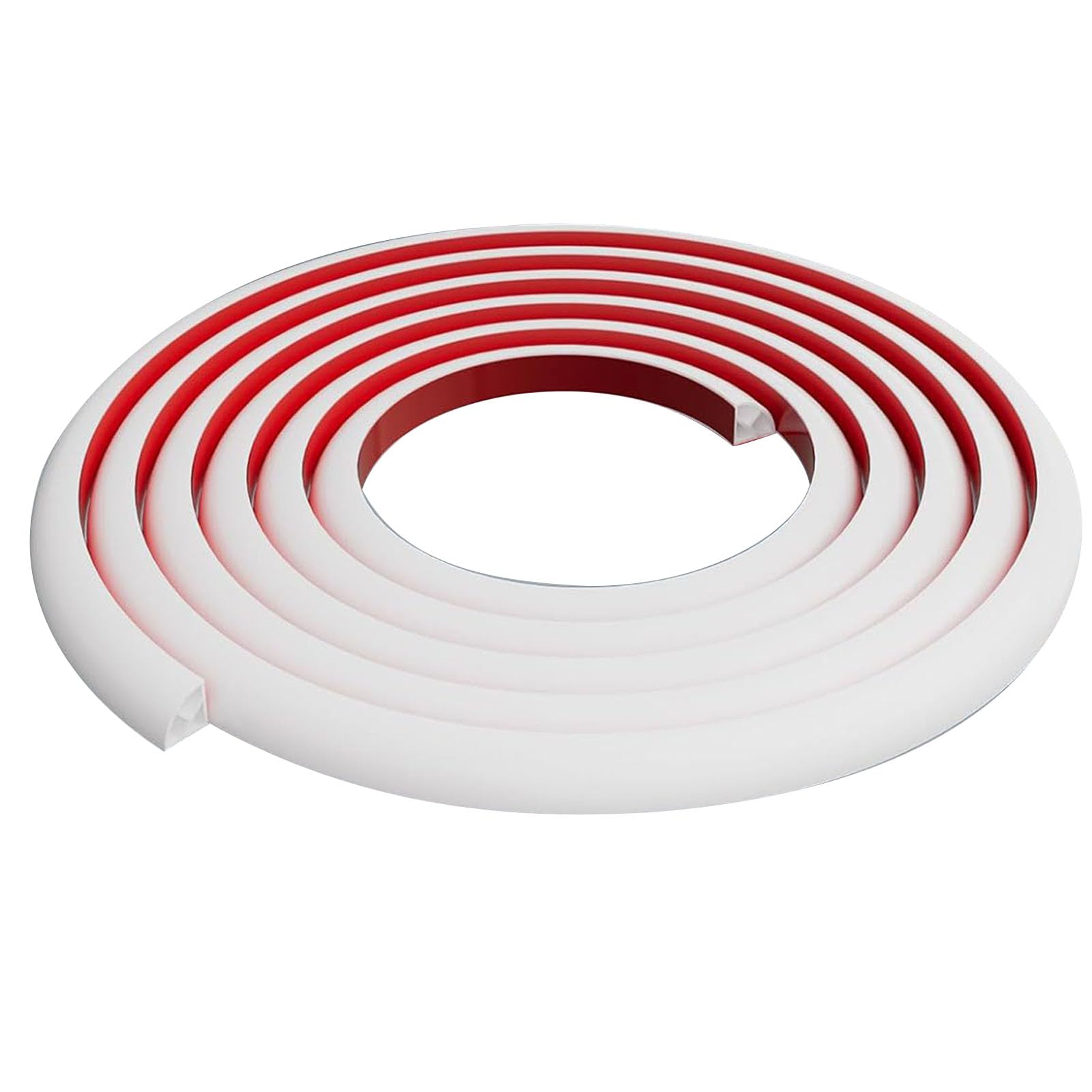 Moldura flexible impermeable y resistente al calor tira de silicona autoadhesiva blanca 3m