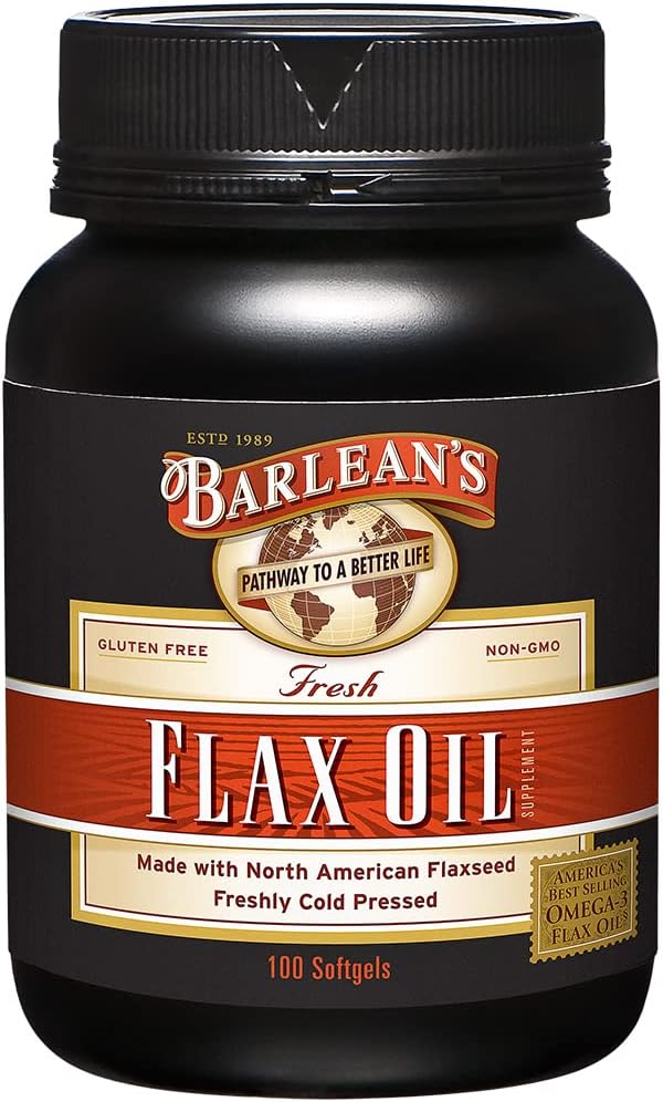 Barlean's Flaxseed Oil Softgels, ColdPressed Flax Seed