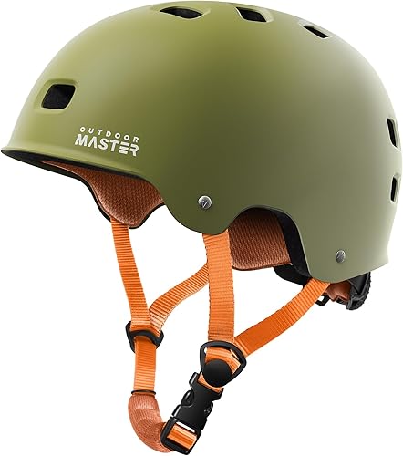 OutdoorMaster - Casco de patineta o bicicleta, con dos forros extraíbles y ventilación, para varios deportes, patinaje, patinaje en línea, para