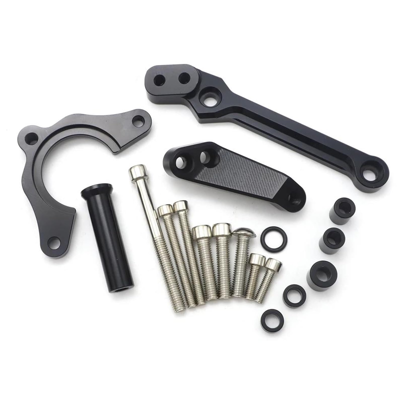 CNC Staffa Ammortizzatore Sterzo Moto per Kawasaki Z900 Z 900 2017 2018 2019 2020 2021 Supporto Ammortizzatore Sterzo Stabilizzatore in Alluminio Ammortizzatore(Rosso)