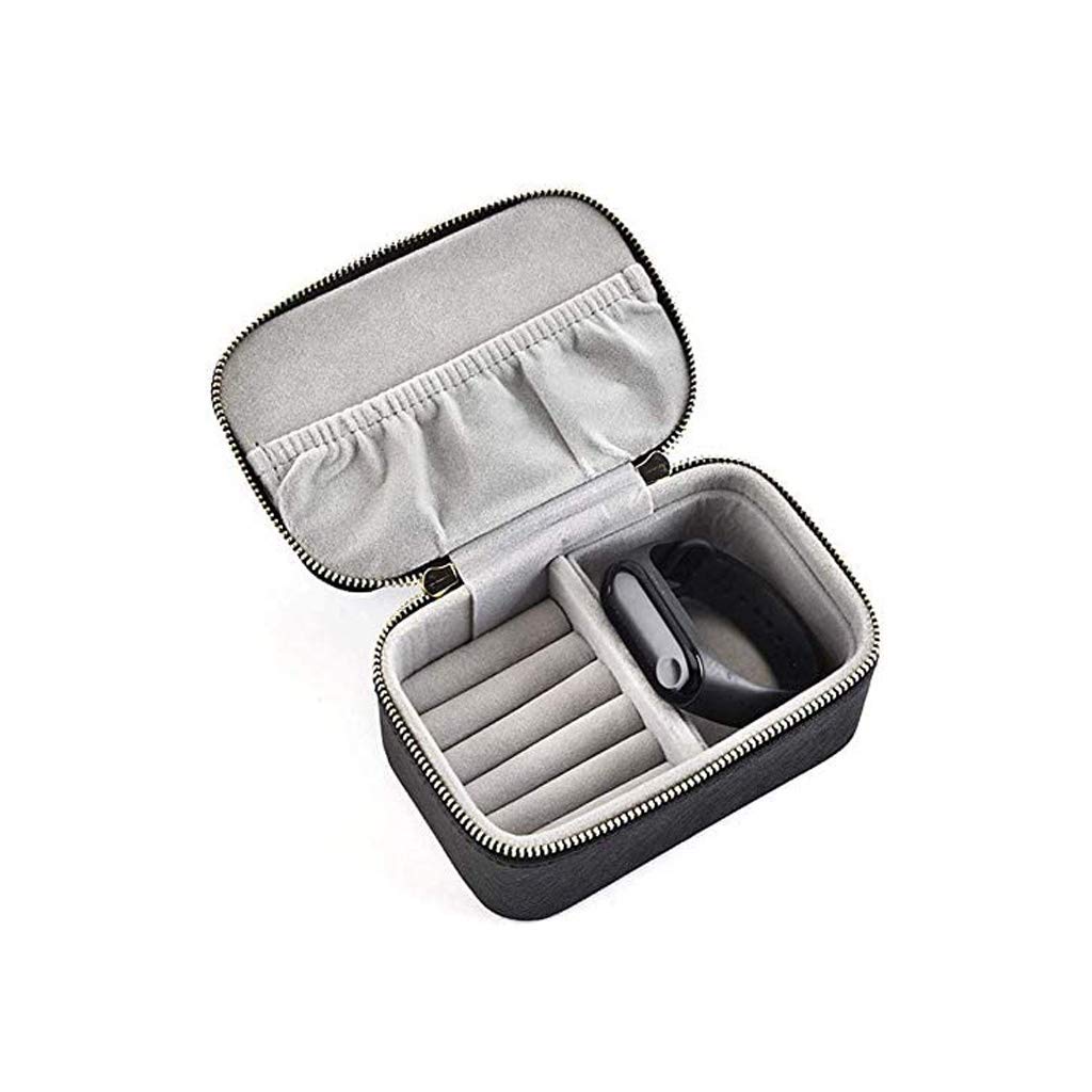 Podróżne etui na biżuterię, pudełko do przechowywania biżuterii na naszyjniki, kolczyki, pierścionki, bransoletkę (Argento)