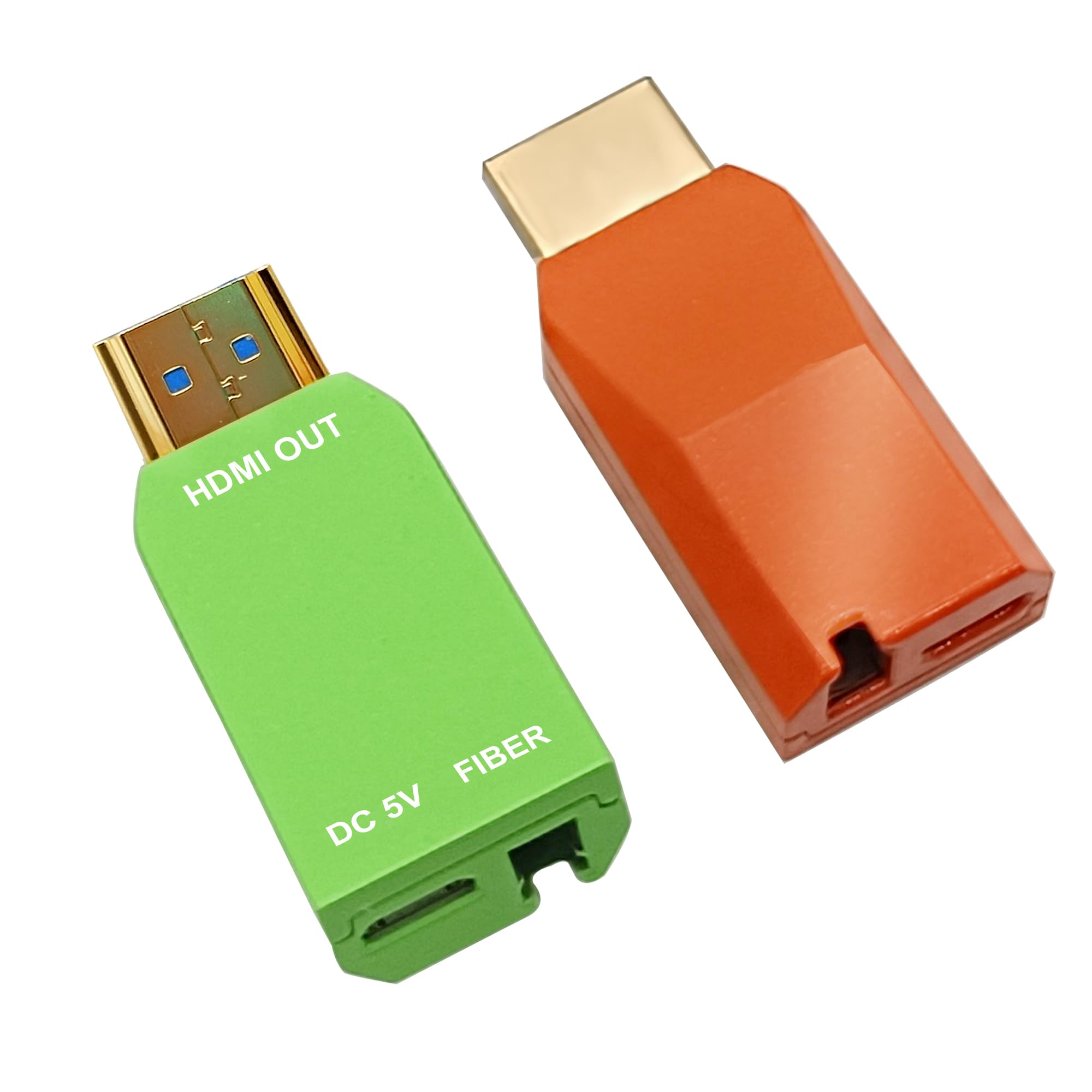 Mini 4K/30Hz HDMI Video Fiber Extender Over Single-Core Multimode OM3 Optical Transceiver with LC Connector,10.2Gbps Up to 984ft Transmission Distance,Support DDC CEC HPD Signal,EMI/RFI Resistant