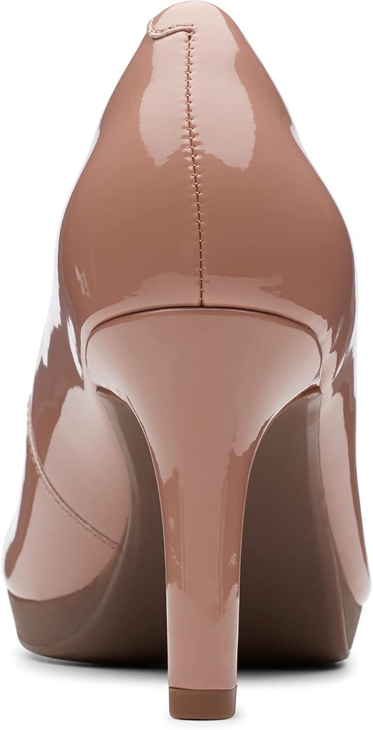 Clarks Women's Adriel Viola Dress Pump 10 Praline Synthetic Patent