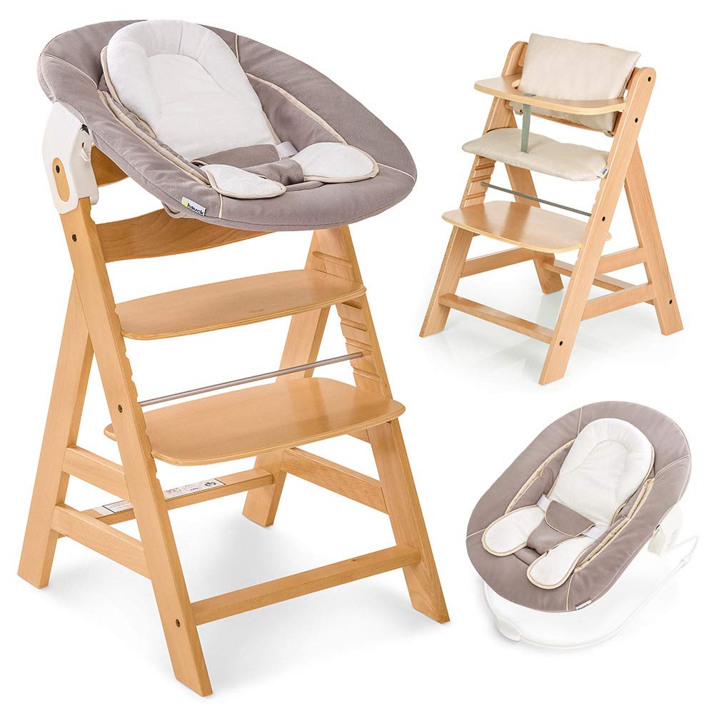 Hauck Alpha Newborn Set - Wooden Baby High Chair