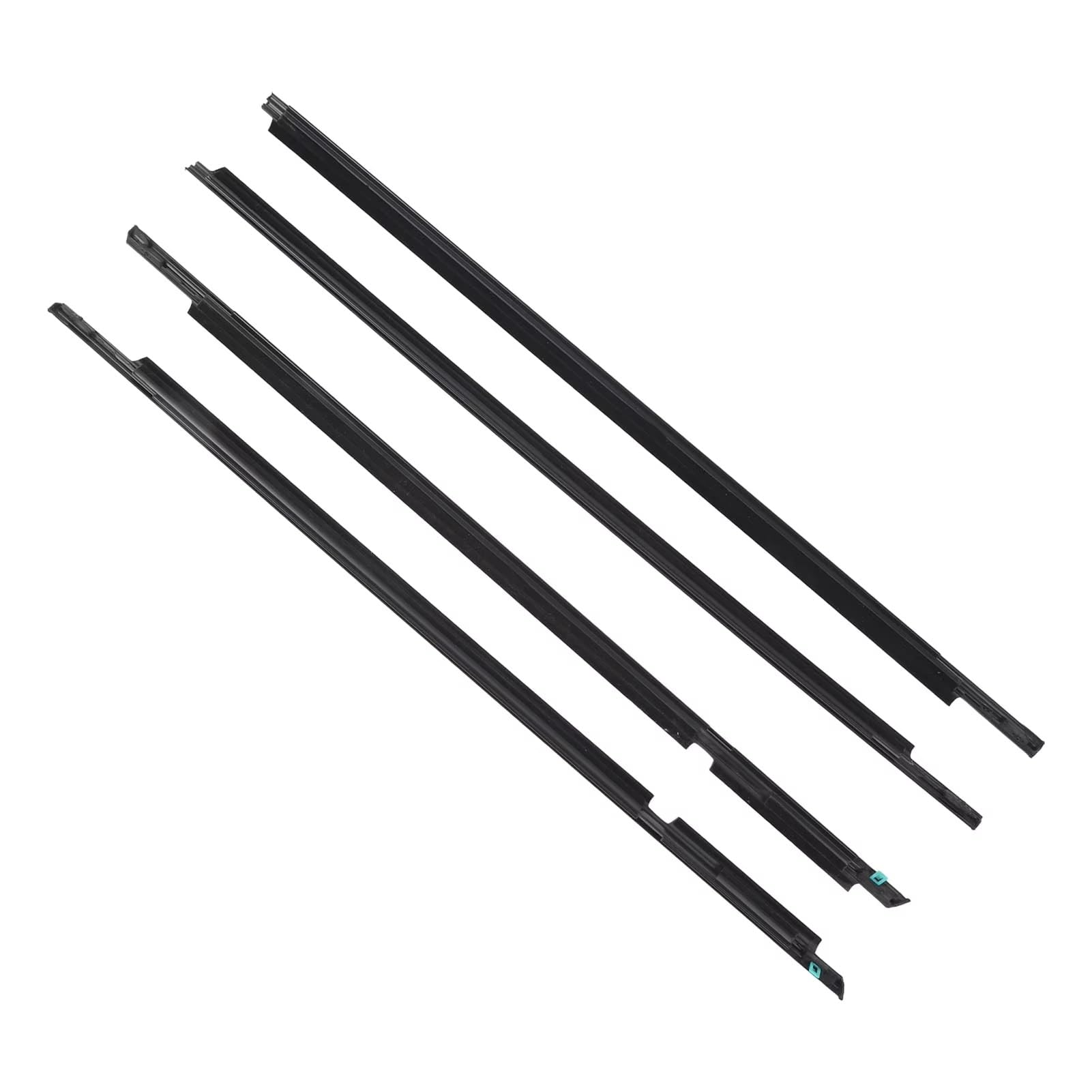 Hmnmxq One Color Rubber Sealing Strip 4Piece Car Window Weatherstrip Seal Belt Molding Trim 75711-60061 Replacement For Toyota For Land For Cruiser For Prado 120 Series 2003-2009 Car Door Seal Strip