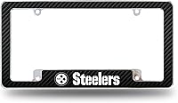 Vista 27 de Rico Industries NFL Football Black 12" x 6" Chrome All Over Automotive License Plate Frame for Car/Truck/SUV