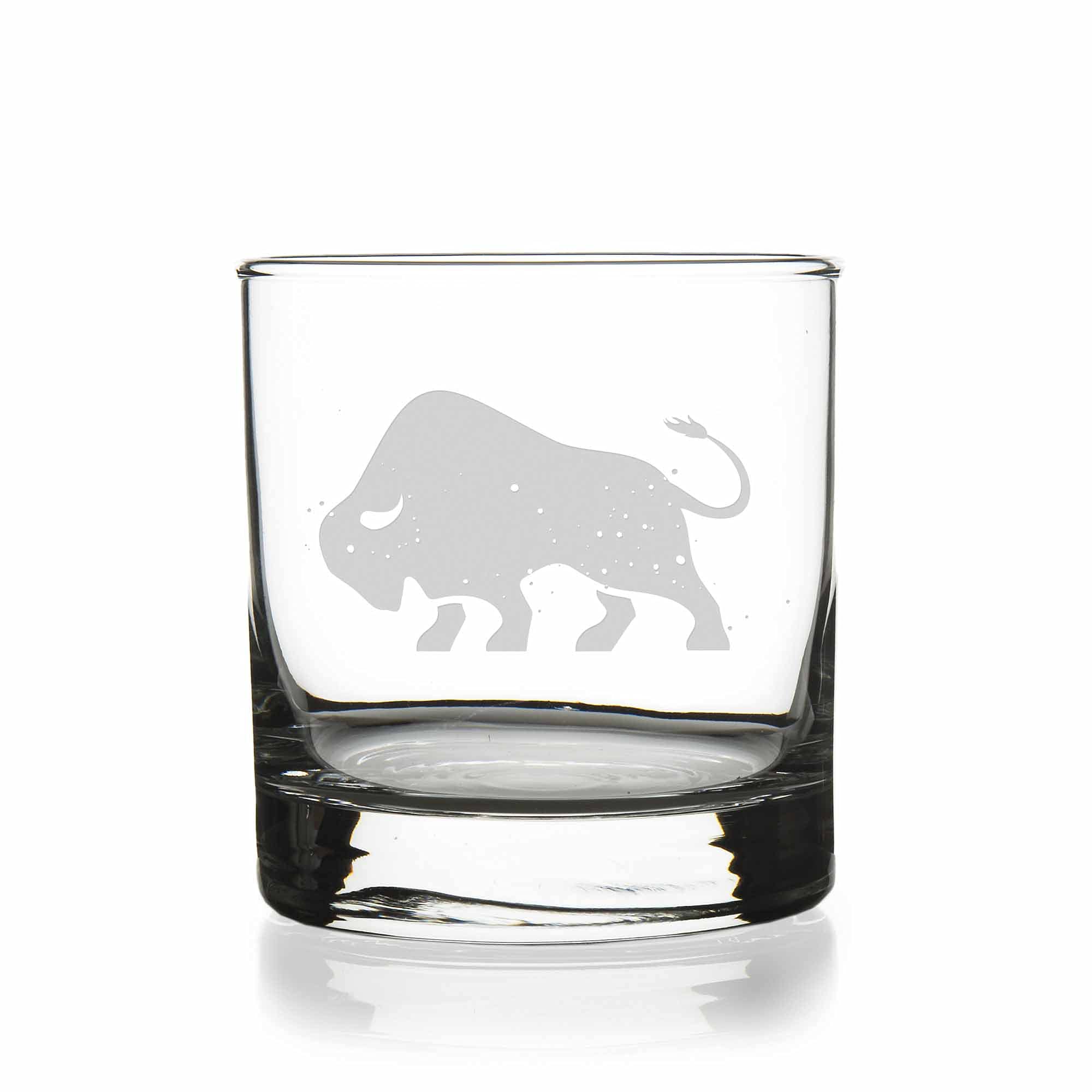 Bison Round Rocks Glass - Bison Gift, Best Bison Gift, Bison Gift Set, Gift Ideas For Outdoor, Funny Outdoor Gift, Christmas Gift Outdoor