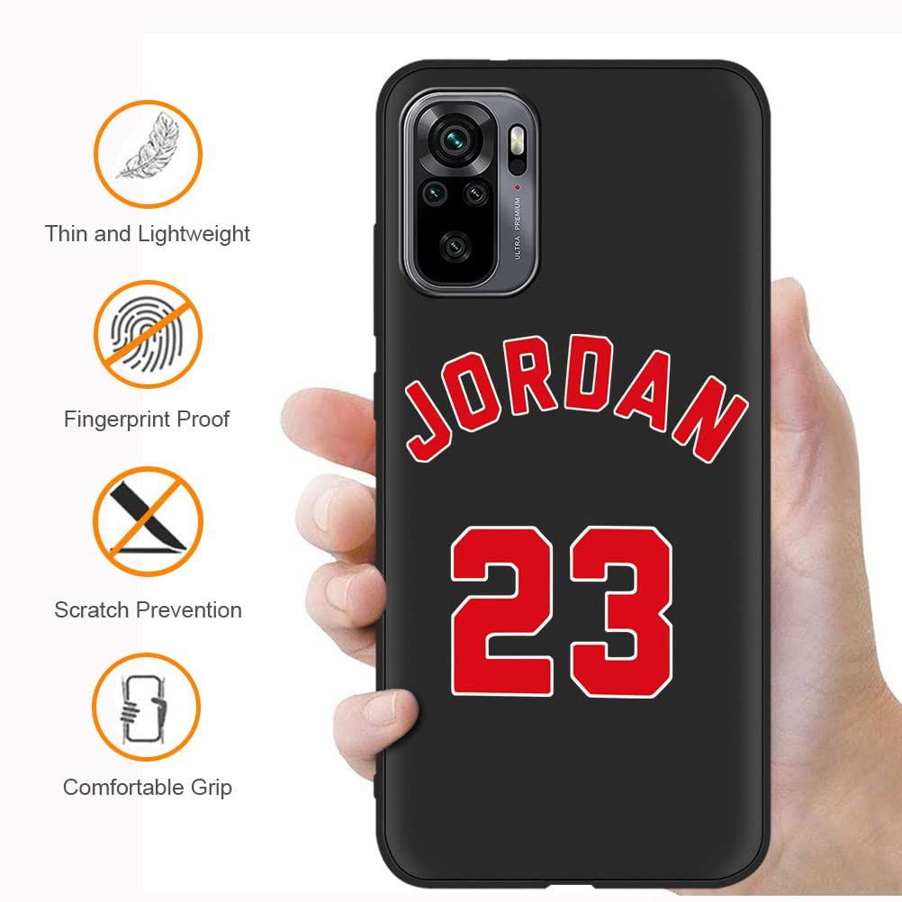 nurkorki [2 Confezioni] Cover per Xiaomi Redmi Note 10 Pro 4G/Redmi Note 10 Pro Max 6.67,Stella Basketball 23 Jersey Pattern Anti Graffio Antiurto Morbida TPU Silicone Protezione Custodia Cover,01