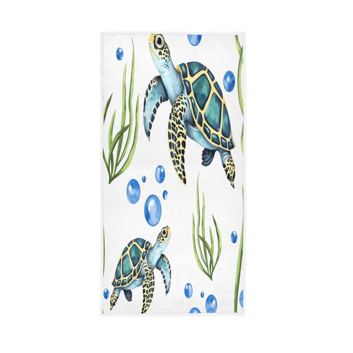 senya Watercolor Sea Turtles Hand Towel Ultra Soft Luxury Towels for Bathroom 30"x15"