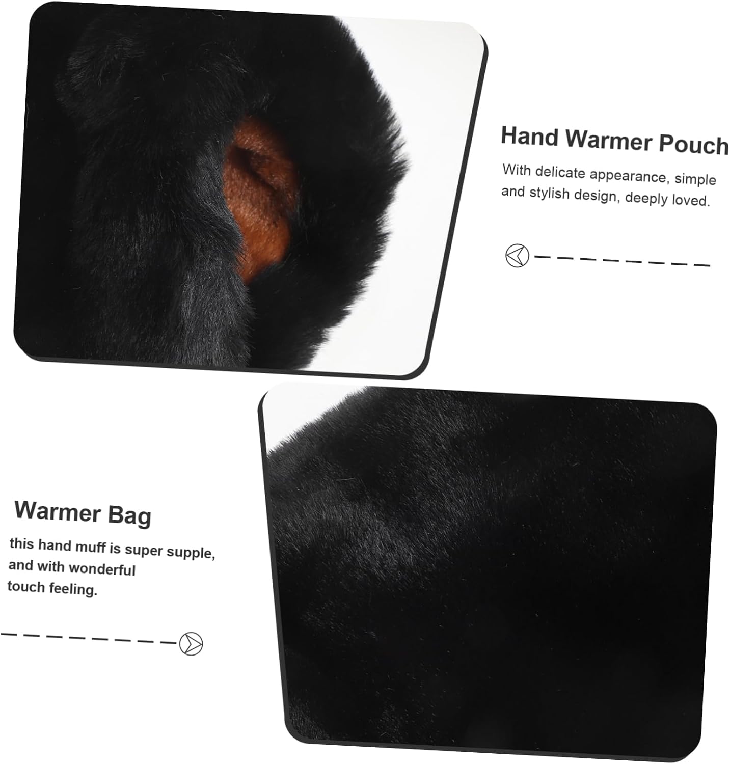 Delicate Faux Fur Hand Warmer Muff Stylish Winter Accessory Portable Cushion for Cold Weather for Women