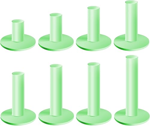 Tees de Golf de Goma para Tapetes y Simuladores de Golf Interiores - Paquete de 8 Tamaños Mixtos para Campo de Práctica y Tapetes de Golf Interiores