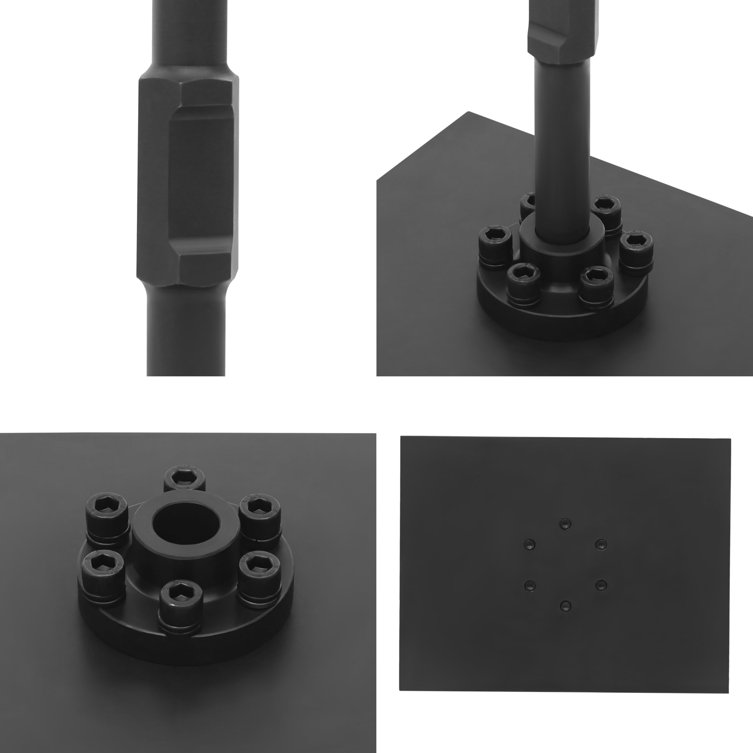 Stampfplatte Stampfer Verdichter aus 40CR-Stahl mit 65A-Griff, Anti Schock Stampferplatte Bodenverdichter Tampingwelle, Abnehmbare Stampfplatte Zum Verdichten von Kies, Schotter, Erde, Sand