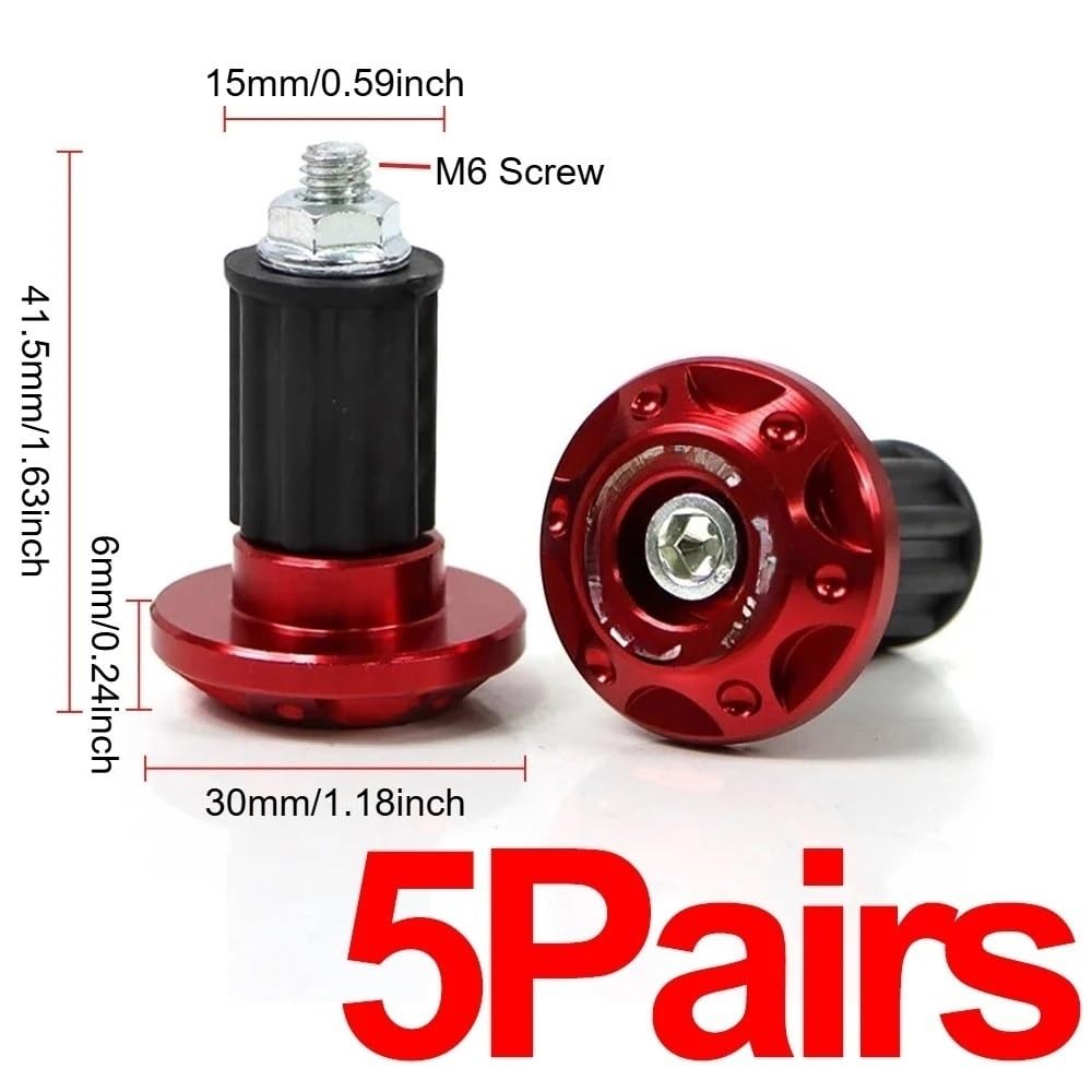 Tappi per impugnature per moto Pesi per manubrio Gomma antivibrazione lavorata a CNC universale per sportive Scooter E-Bike