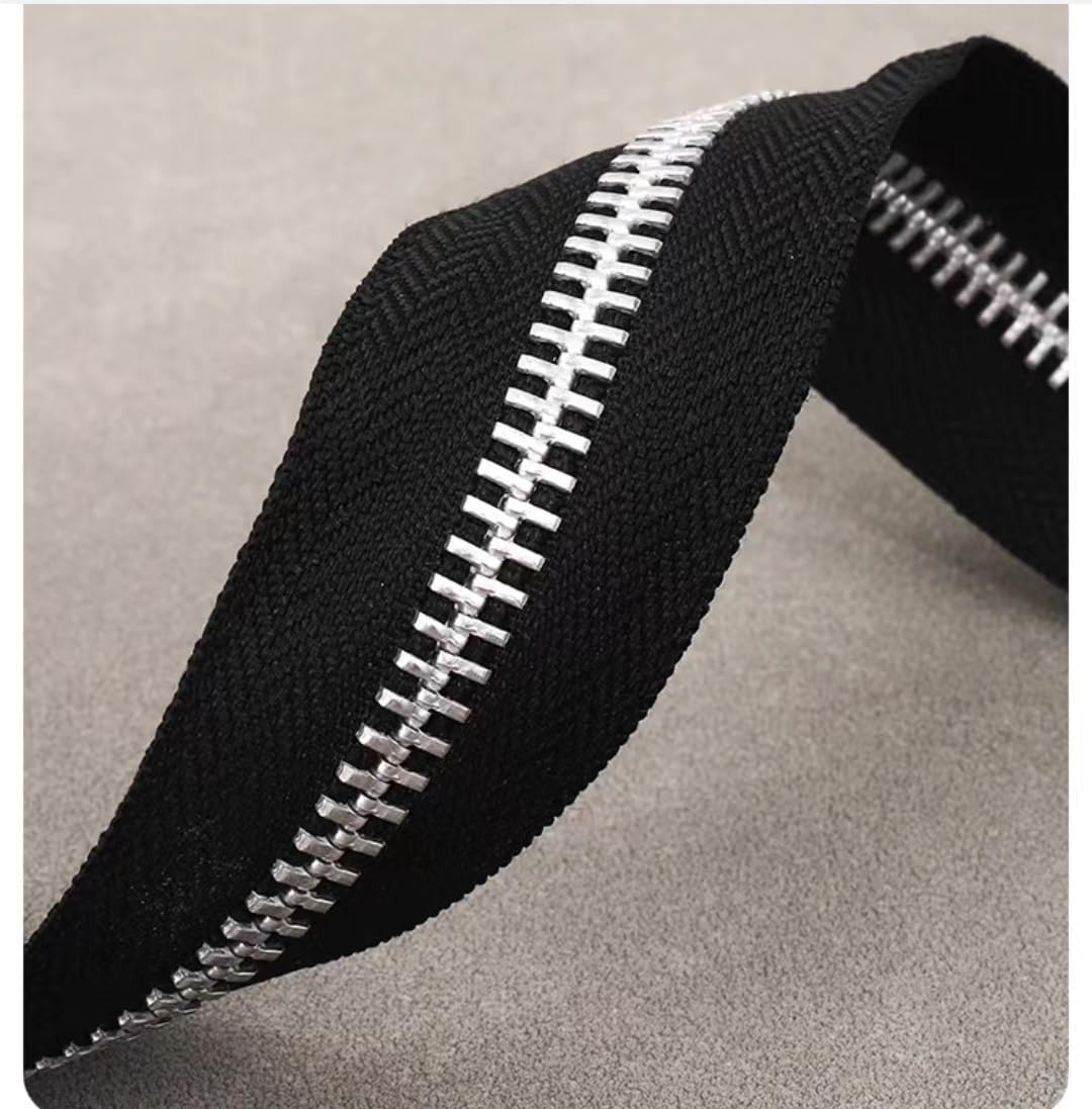 zamki do szycia, Zamek błyskawiczny otwarty, suwaki pojedyncze/podwójne, zamek długi, do kurtki i płaszcza, akcesoria szycia DIY(Black,80cm)