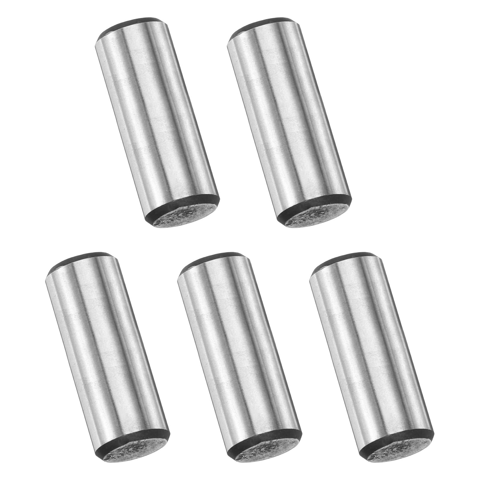 PATIKIL 5 Pcs Carbon Steel Dowel Pins, 3/8" x 1" Round Steel Metal Rods, Silver — image 1