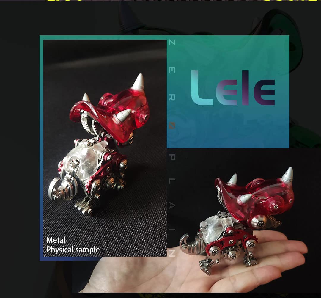 Puzzle 3D metalu serii dinozaurów Triceratops Model Kit, 222 szt. Metalowe puzzle 3D metalu, miniaturowe zestawy modeli, puzzle 3D łamigłówkami, ozdoby stali nierdzewnej dorosłych