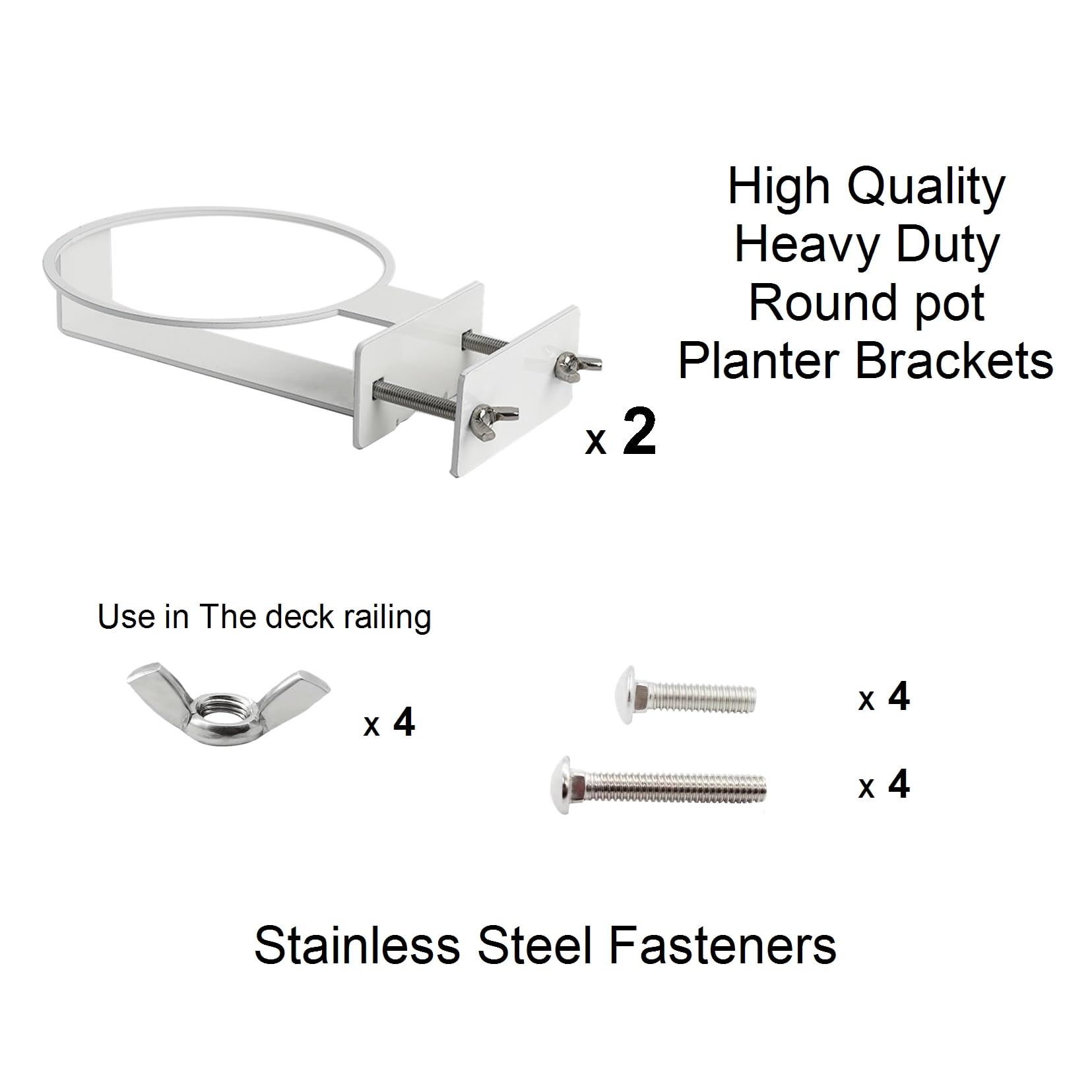 Lot De 3 Petits Supports De Pots De Fleurs Ronds Suspendus De 20 Cm - En Fer - Pour Balcon Ou