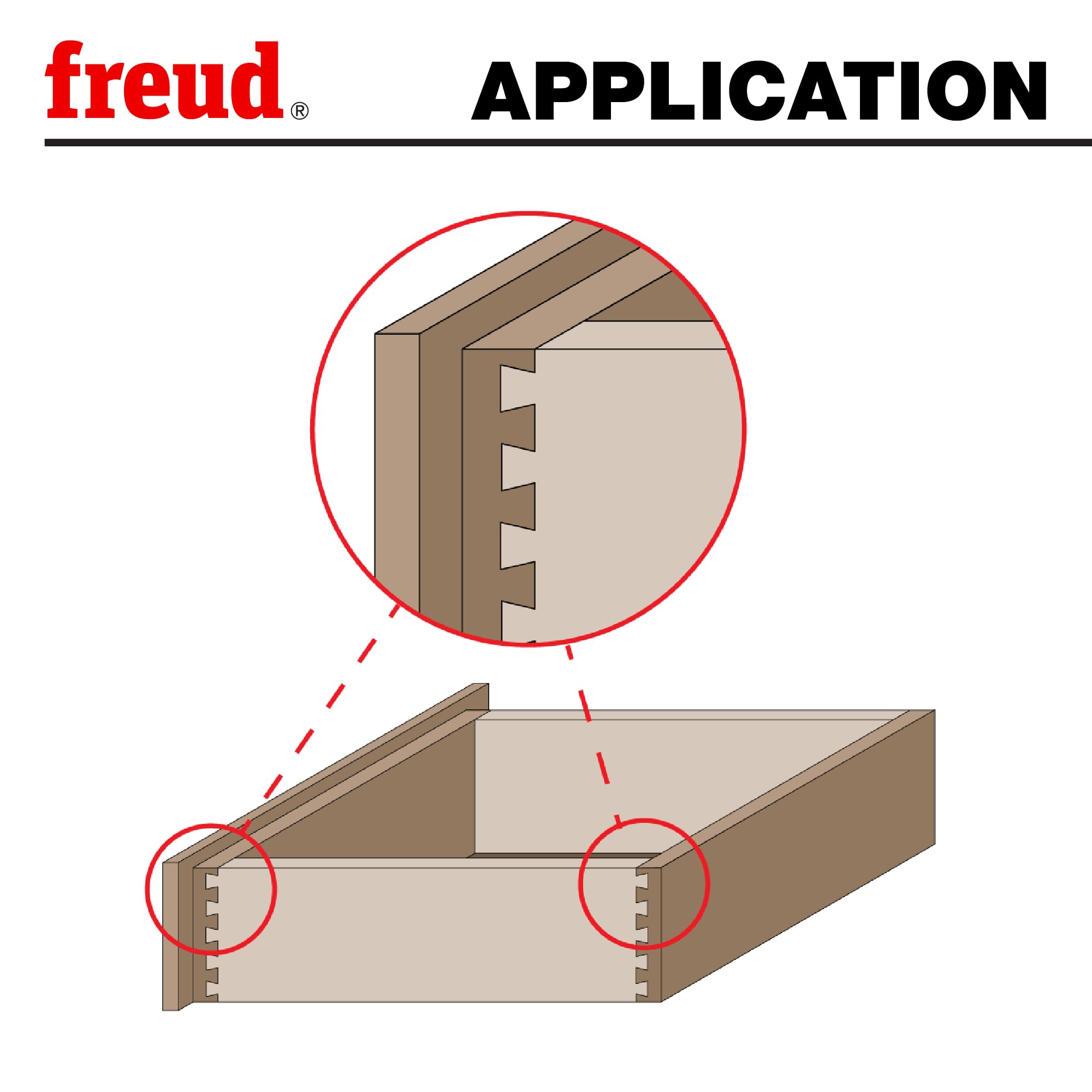 Freud - Broca de cola de milano (3/4" (diámetro) con vástago de 1/2" (22-134)