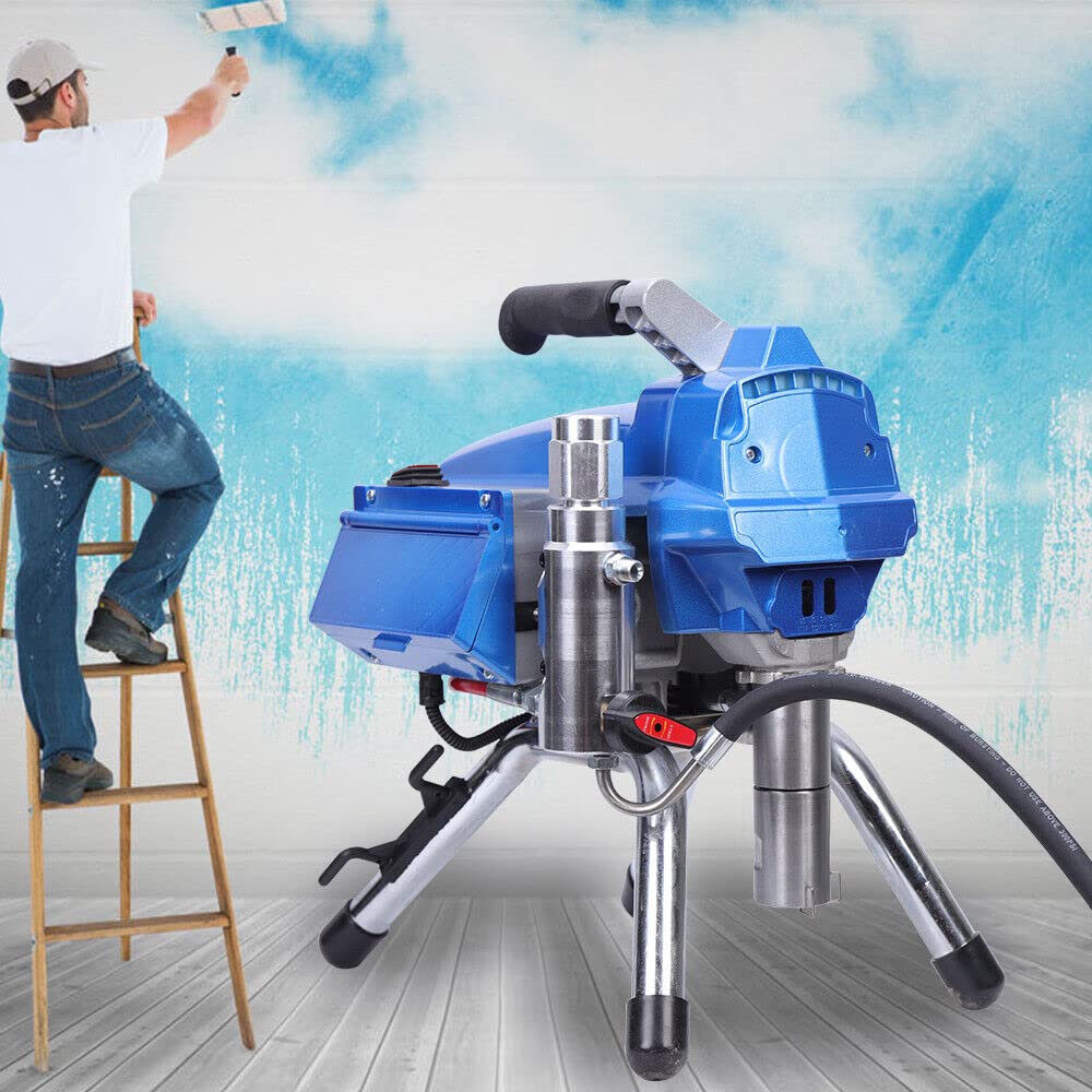 Airless opryskiwacz farby 3000 W, opryskiwacz do ścian i fasad i farb ściennych, lakier i lazura, tynk, szpachelka gipsowa, pistolet natryskowy z wężem