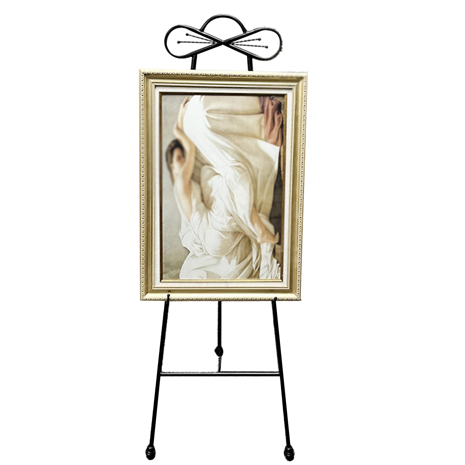 Txgjwra Black Display Easel For Wedding, Sturdy Metal Easel A-Frame Easel Stand Adjustable Height Folding Easel Portable Art Easel For Painting And Sketching, 145Cm Tall,Skcnag3144-50 * 145Cm