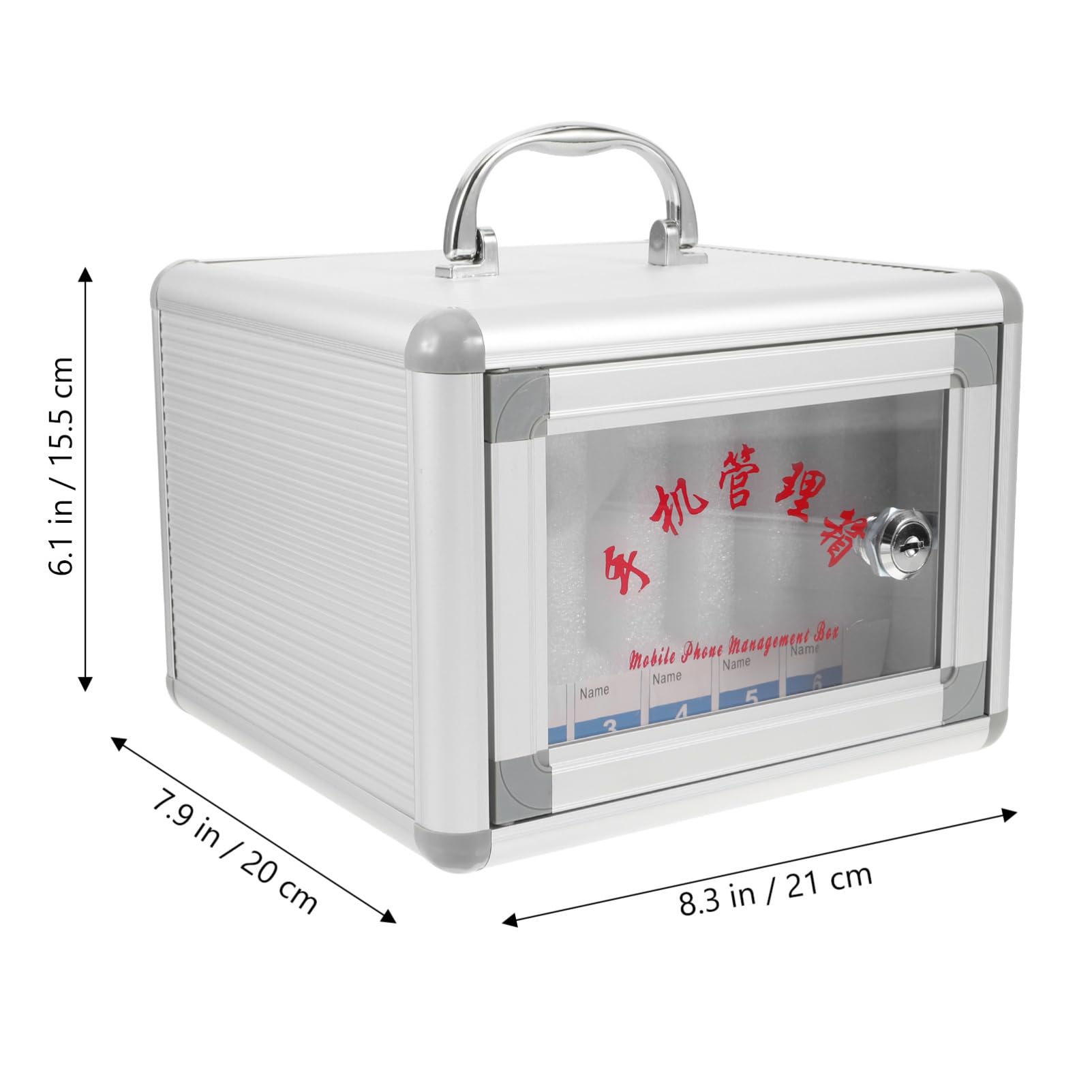 KALLORY Mobile Phone Safe Cell Phone Stand Phone Storage Container Cellphone Holder Organizer Multi-slot Phone Jail Cell Phone Storage Cabinet Wall Mount Phone Holder Phones Pearl Cotton