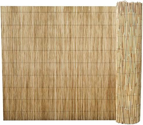Natulvd Rollos de esgrima de caña de 394 pulgadas de largo, valla de caña para proyección de jardín para patio al aire libre, panel de valla de
