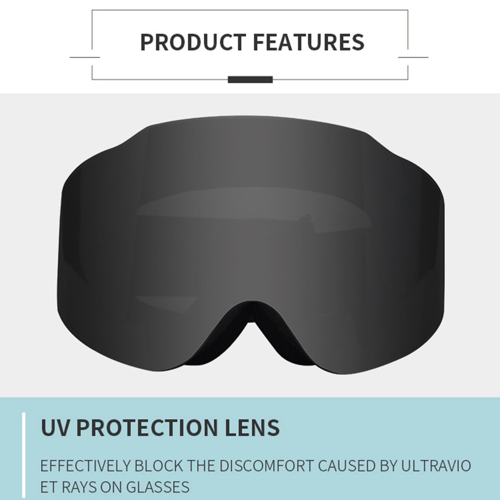 Protezione UV Lenti Anti Nebbia Occhiali da Neve Grande Visione Pattinaggio Occhiali da Sci per Uomini Donne Snowboard