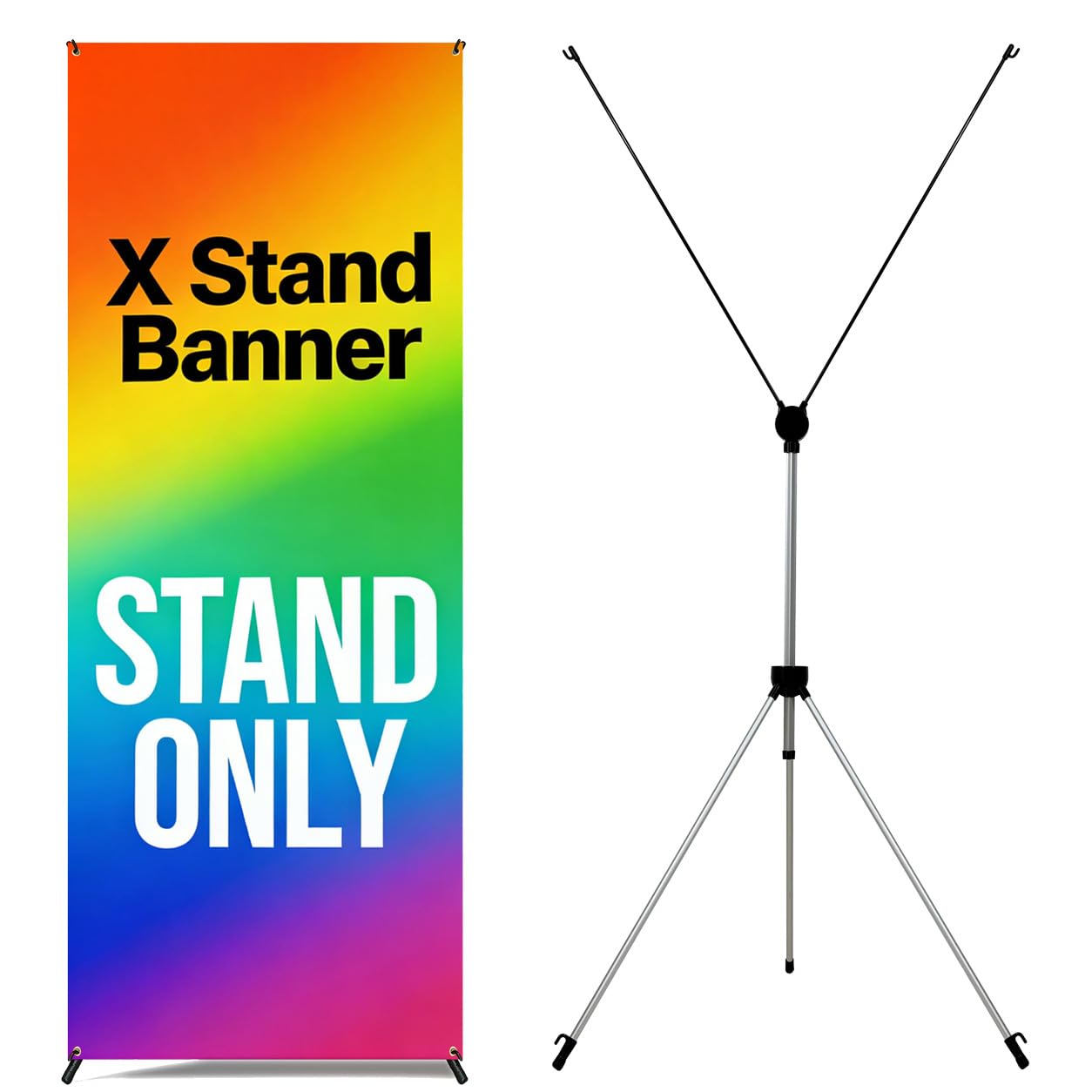 4U Media&Displays Paquete De 4 Con Bolsa Transporte (solo Soporte), 24 X 72
