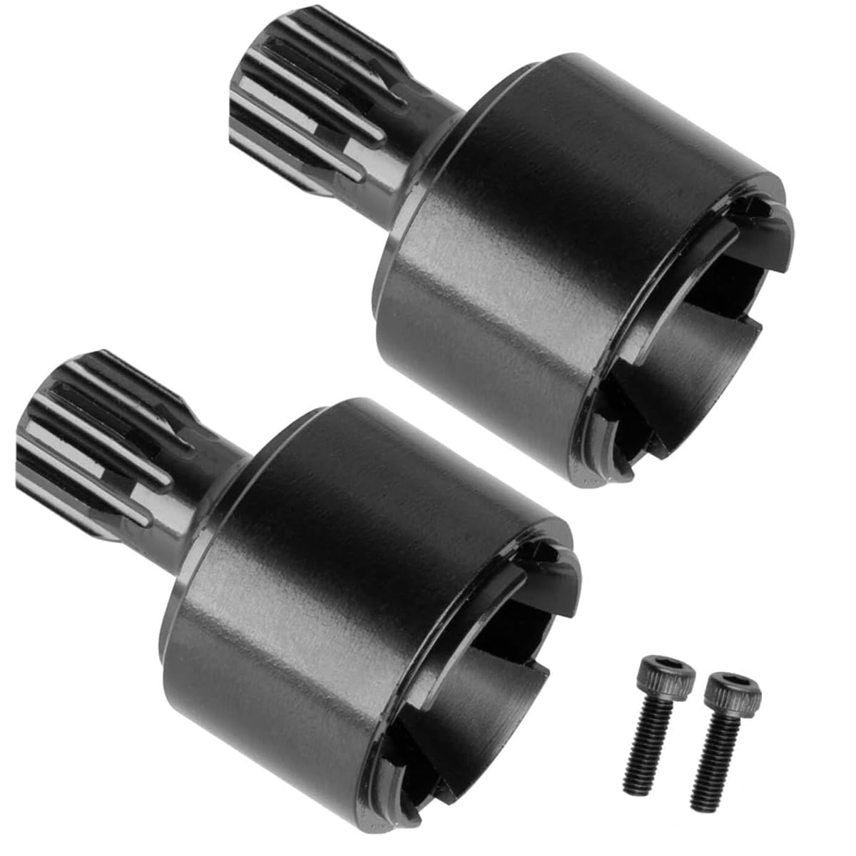 2Pcs RC Heavy Duty Drive Cup 7754R Upgrade Parts for 1/5 XMAXX 8S 77086-4 ?XRT 8S 78086-4 (Black)