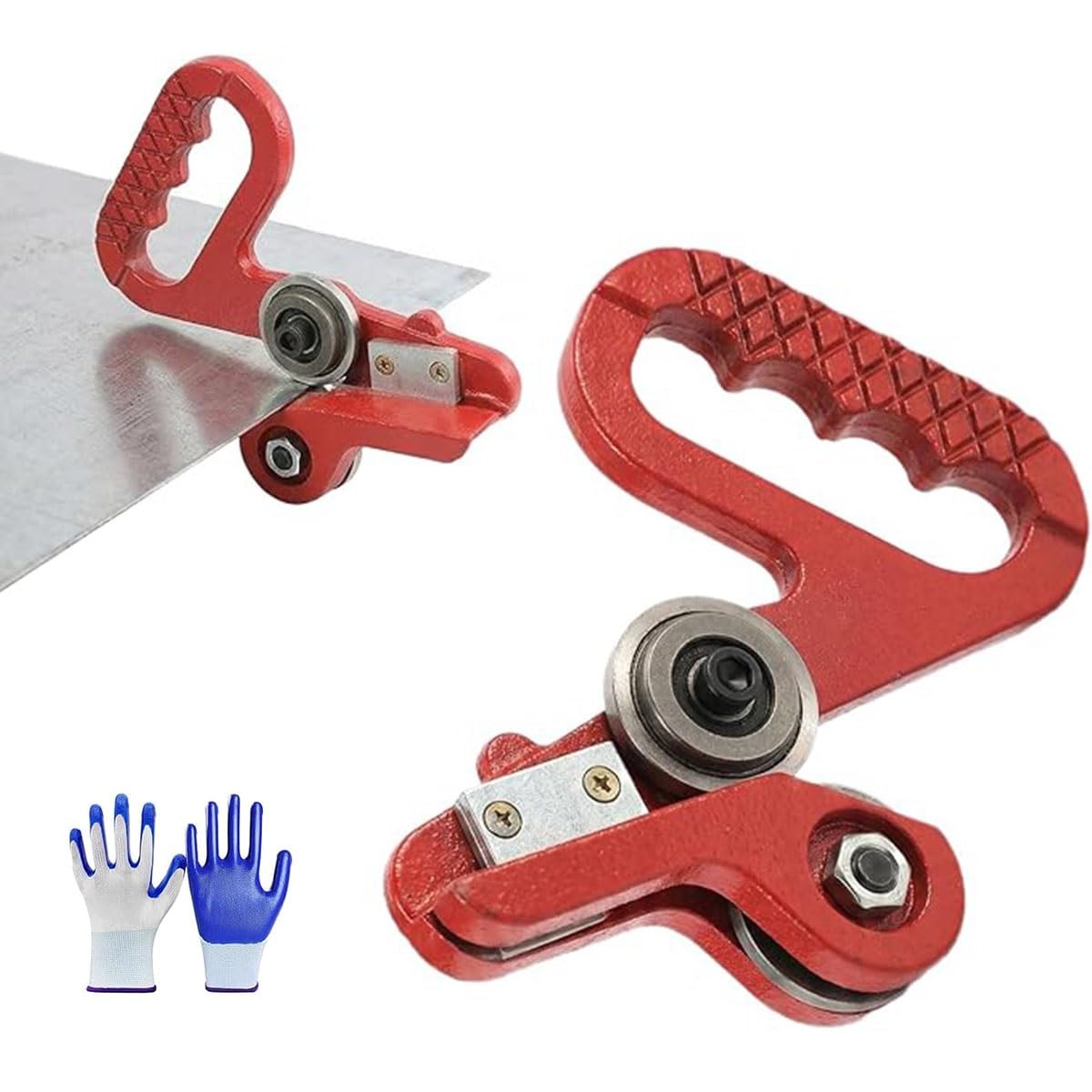Strumento della taglierina della mano della doppia ruota per il taglio di metallo, vinile, plastica e cartone