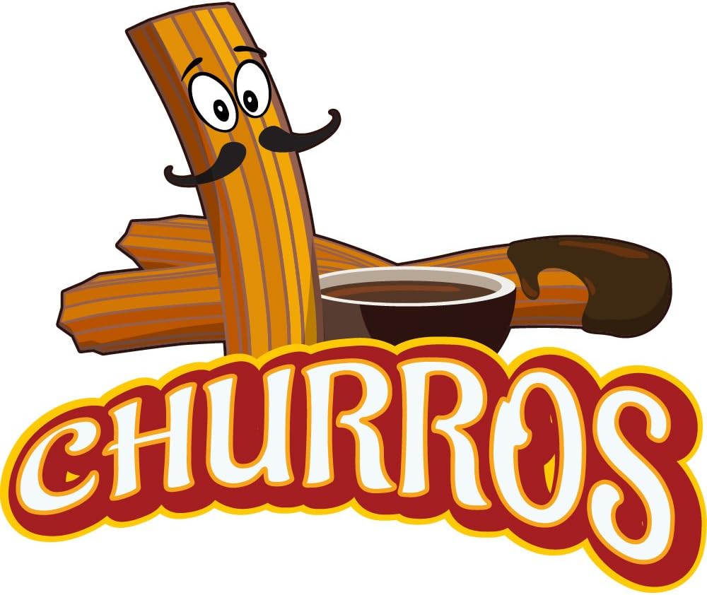 CHURROS 36" Concession Decal sign cart trailer stand sticker equipment