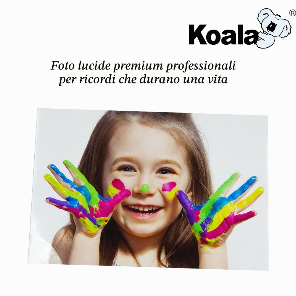KOALA Carta fotografica lucida A4 250 g/m² 50 fogli per stampante a getto d'inchiostro Canon HP Epson