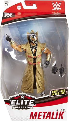 Ringside Gran Metalik (Black Gear) - Figura de acción de lucha libre WWE Elite 73 Mattel Toy Wrestling