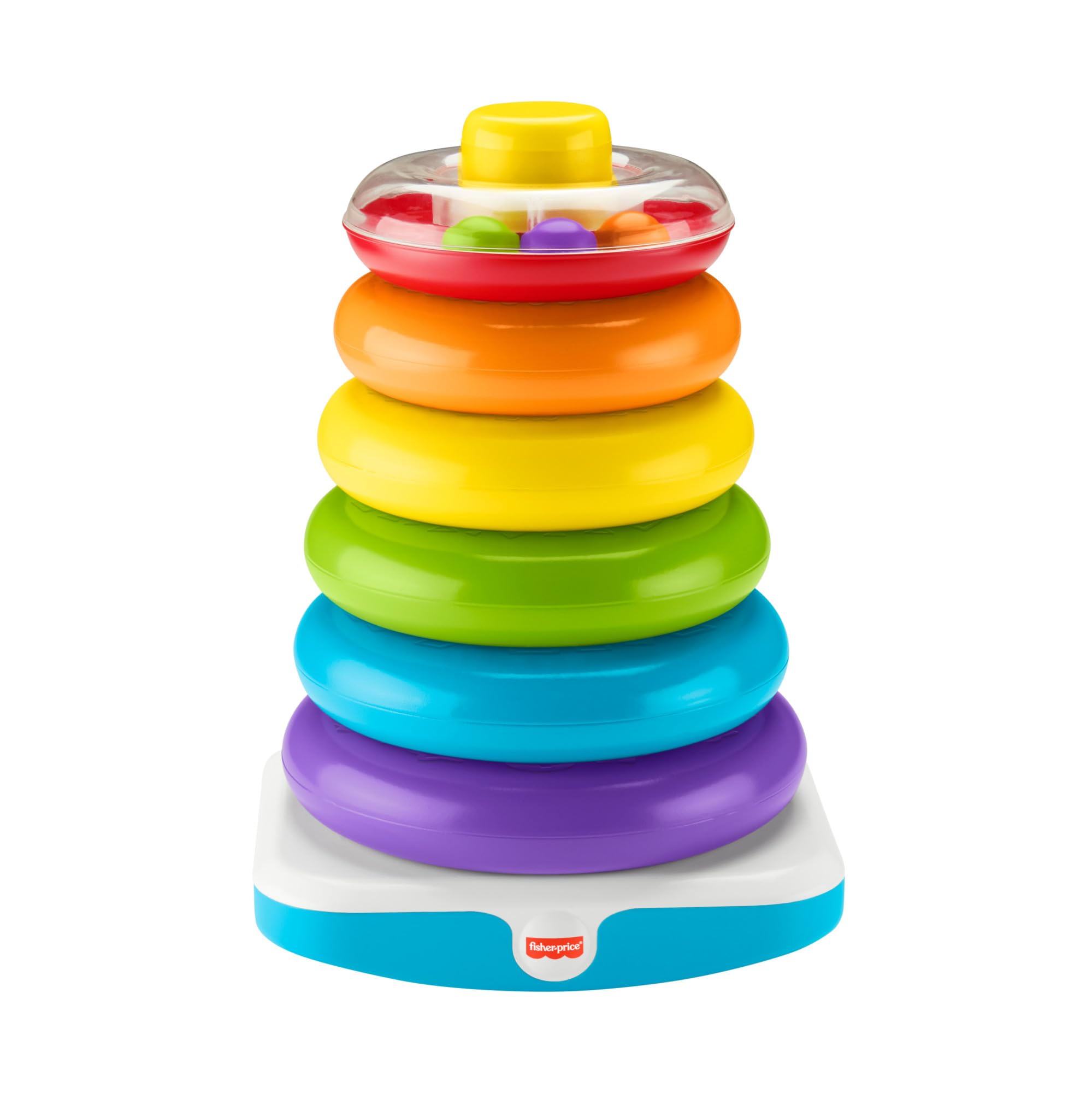 Fisher-Price- Pirámide balanceante Gigante, Juguete para niños +6 Meses, Color Surtido (Mattel GJW15)