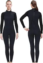Women's Mens Full Wetsuit 2mm Neoprene Back Zipper Swimming Surfing Diving Snorkeling Wet Suits Cold Water Long Sleeve Thermal Swimsuit