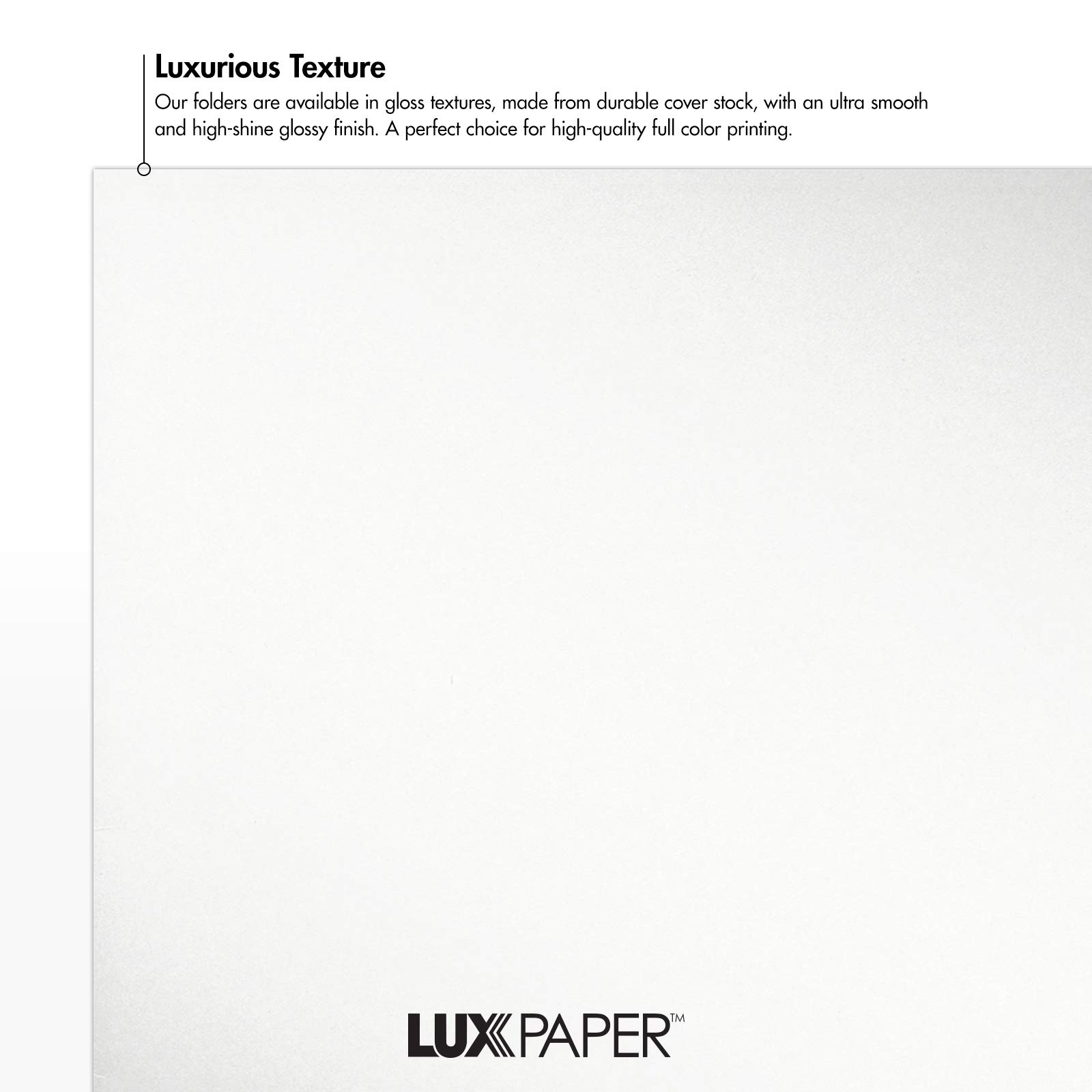 LUXPaper Präsentationsmappen, 22,9 x 30,5 cm, 2 Fächer, Weiß, glänzend, 14 Stück, 50 Stück