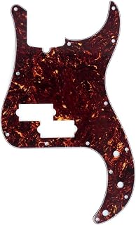 Musiclily Pro 13-Hole Modern Style P Bass Pickguard for 4 String American Precision Bass, 4Ply Tortoise Shell
