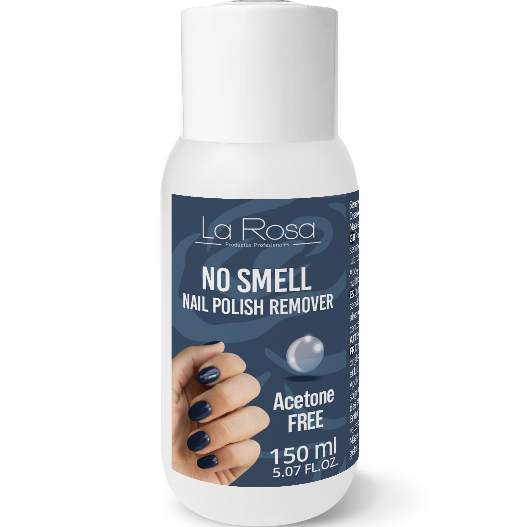 LaRosa NO SMELL SENSITIVE Nail Polish Remover 150 ml – ACETONE-FREE Gentle & Effective for Brittle Nails