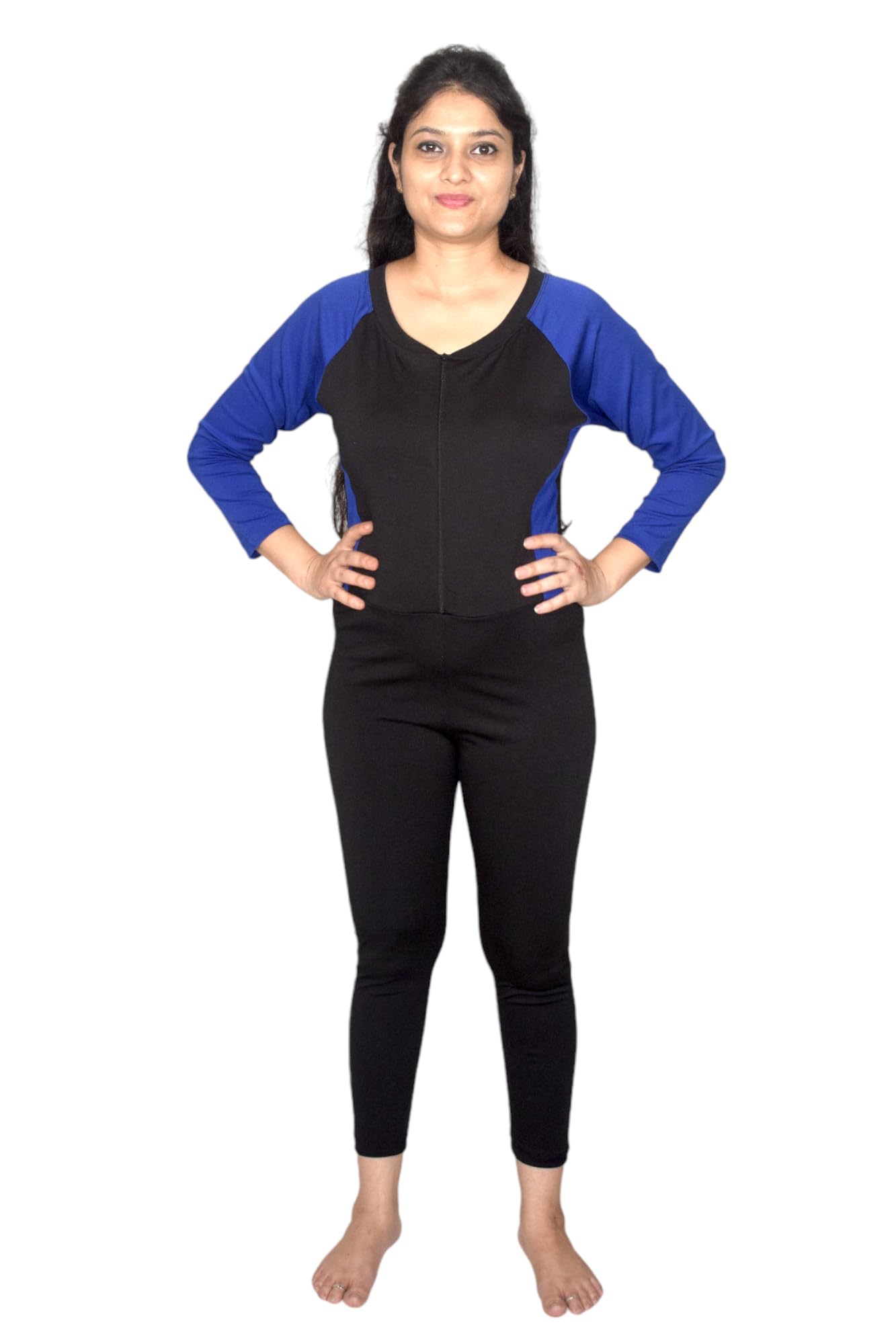 Aqua Holic Women's Swimming Half Sleeves Tshirt & Leggings with Swimming 1 Anti Fog Swimming Goggles+ 1 Silicone Swimming Cap+ 1 Nose Clip+ 2 Ear Plugs 3