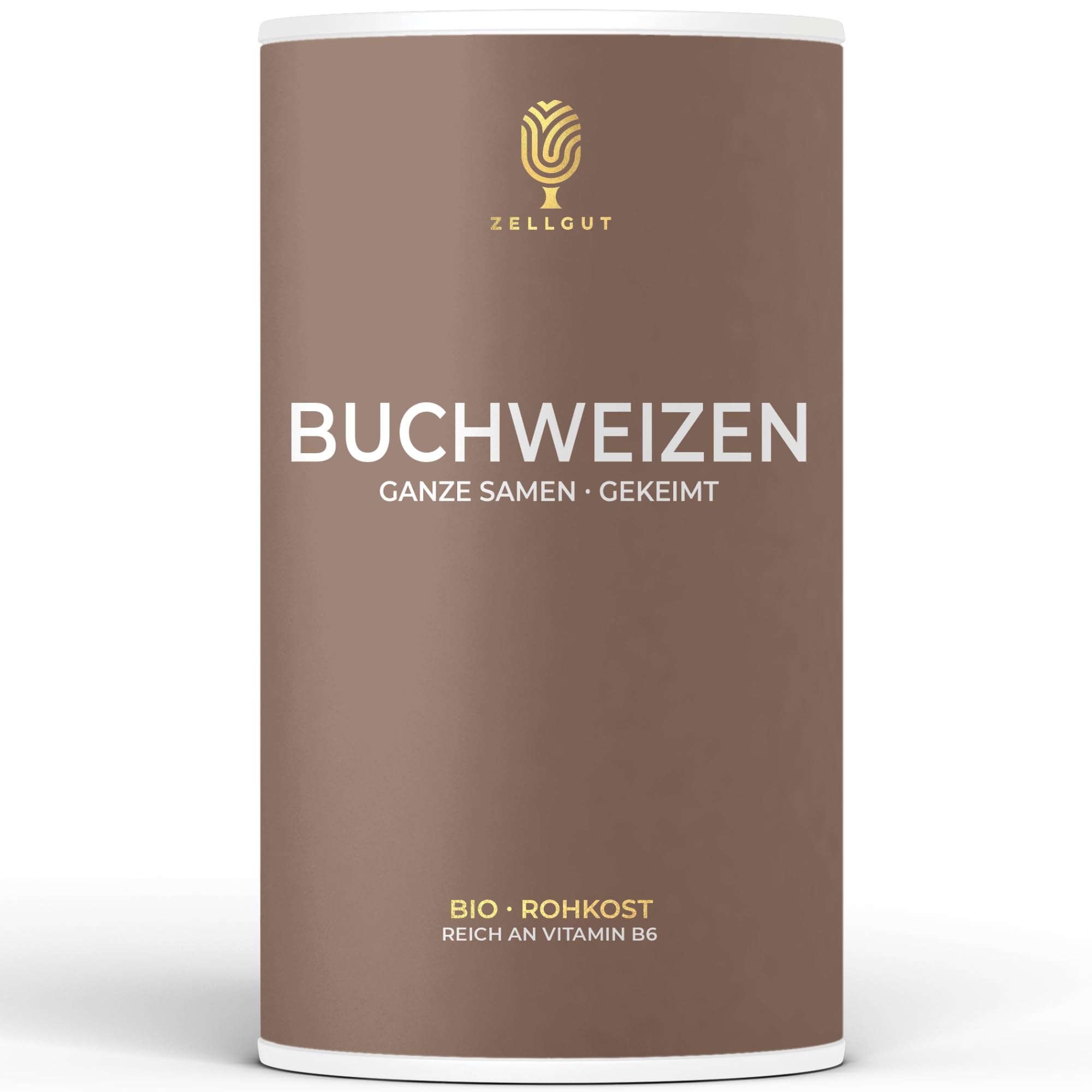 ZELLGUT© BIO BUCHWEIZEN - ganze Samen GEKEIMT 800g • BASISCH • 100% ROHKOST-QUALITÄT • GLUTENFREI • aus EU-Bio-Landwirtschaft • Reich an Magnesium, Kalzium, Kalium und Eisen