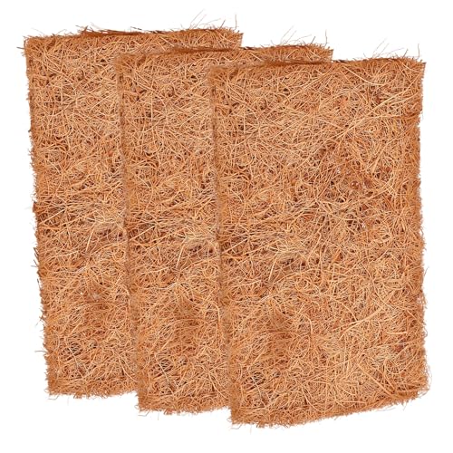 HONMEET Juego de 3 Paños de Cocina de Fibra de Palma Toallas para Lavar Platos Reutilizables Doble Cara Suaves Piel Absorción de Grasa para Limpieza Doméstica